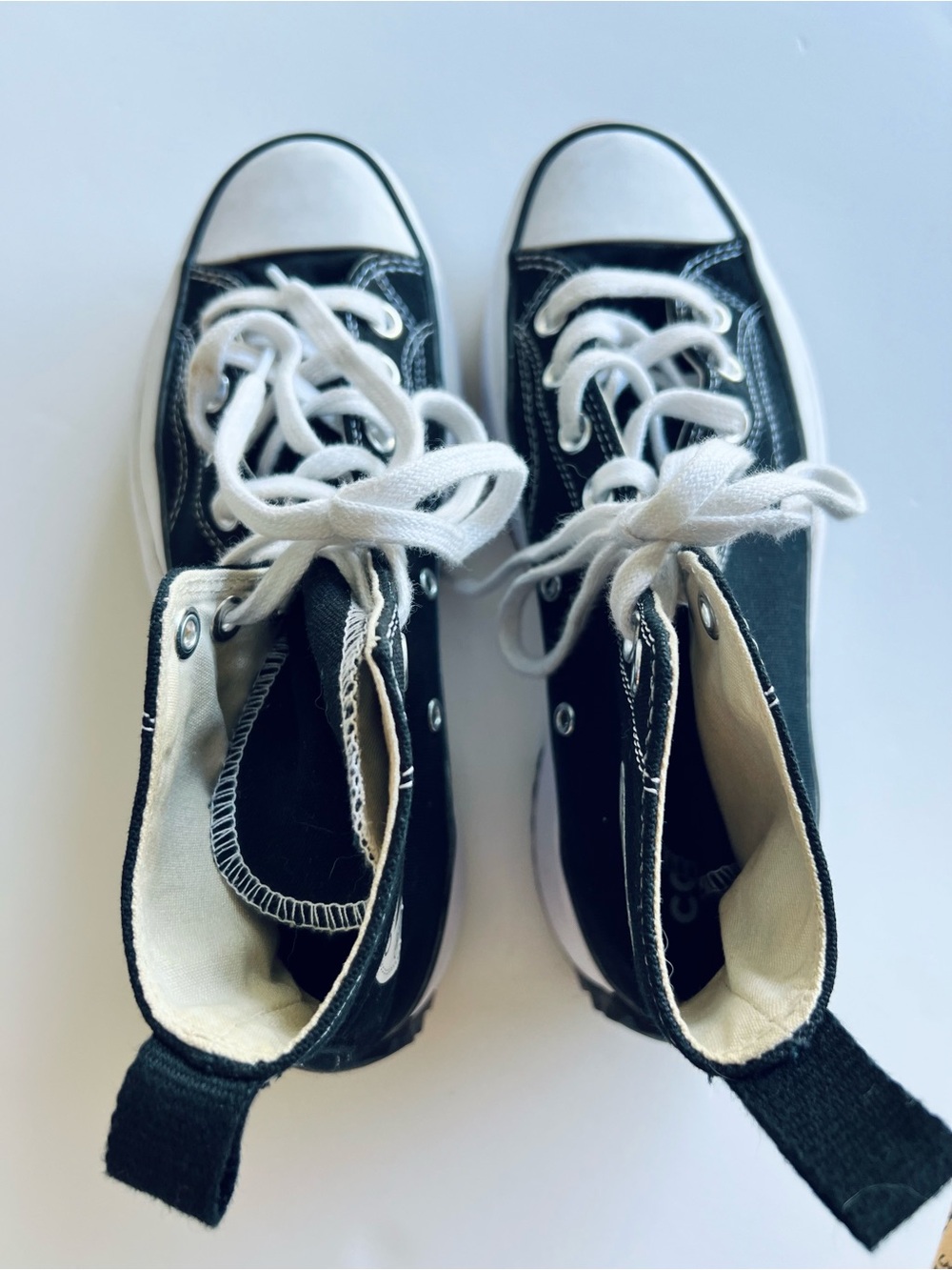 Converse Black High-Top Sneakers with Colorblock Ridged Soles - Picture 8 of 9